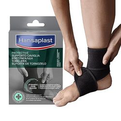 Hansaplast Sport Supporto Caviglia, Cavigliera sportiva per protezione e sollievo, Cavigliera ortopedica con regolazione della pressione, Tutore caviglia in materiale Thermo-Tech