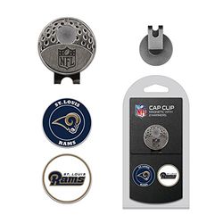 Team Golf 32547 Los Angeles Rams Clip pour Casquette avec 2 marqueurs de Balle de Golf Mixte Adulte, Multi Team Color, Taille Unique