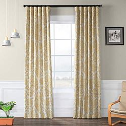 HPD Half Price Drapes BOCH-KC16072C-108 Cortina Opaca para oscurecimiento de habitación (1 Panel), 50 x 108, Tea Time Oro Amarillo