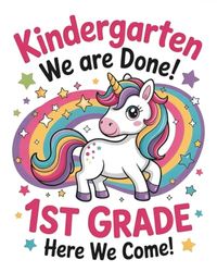 Kindergarten Graduation Gift for Girls: Unicorn Composition Notebook with 31 Bold and Easy Coloring Pages – 8'' x 10'' Journal with Midlines and ... for Little Artists and Kids Who Love Unicorns