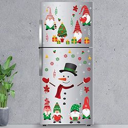 WALPLUS Kerst Combo Decoraties Muurstickers Leuke kabouters en Sneeuwman Muur Art Raam Display Klampt Display Stickers Woonkamer Verkoop Klaring Thuis Woonkamer Slaapkamer DIY Gift