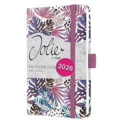 SIGEL J6354 Weekly planner Jolie 2026-1 year - approx. A6 - Violet Jungle Fever - 2 pages = 1 week - hardcover - 80 gsm - purple/berry/blue - 174 p. - FSC-certified