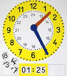 WISSNER active learning Chalkboard Clock - Magnetic Multi-colour