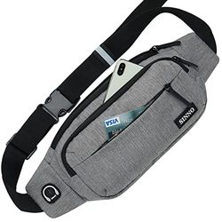 SINNO Sac Banane Homme Femme avec 4 Poches à Fermeture éclair pour Le Festival, Le Voyage, la Course à Pied, la randonnée et l'entraînement
