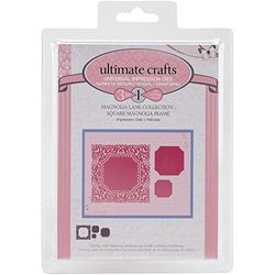 Ultimate Crafts Rosey Frame indruk sterven, metaal, zwart, metaal, zwart, 10,1 x 10,1 x 0,1 cm