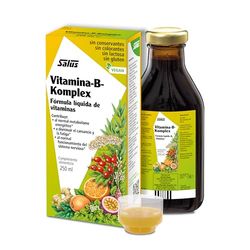 Salus - Vitamina-B-Komplex Complemento Alimenticio - 250 ml - Mejora tu Salud y Contribuye al Bienestar General - Fórmula Líquida de Vitaminas del Grupo B, Plantas y Zumos de Fruta
