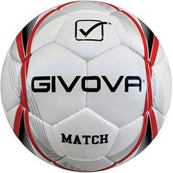 Givova PAL012, Pallone Unisex – Adulto, Rosso/Nero, 5