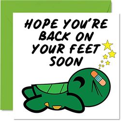 Funny Get Well Soon Cards for Men Or Woman - On Your Feet - Get Well Cards for Women, Speedy Recovery Card, 145mm Joke Humour Greeting Friend Brother Sister Work Colleague