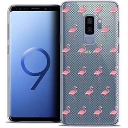 Caseink Fodral för Samsung Galaxy S9+ / S9 Plus (6.2) fodral [kristallgel HD mönster kollektion mönster rosa flamingoprickar - mjuk - ultratunn - tryckt i Frankrike]