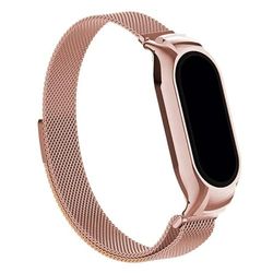 Cinturino COOL per Xiaomi Smart Band 8 Metal, Oro rosa, Taglia unica, Moderno