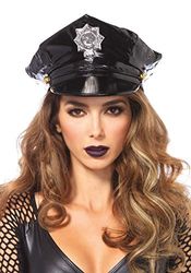 Leg Avenue Chapeau de Police Costume pour Femme Noir Taille Unique