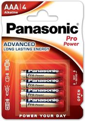 Panasonic 2255 Batterij Pro Power AAA,4er Pack,Zwart