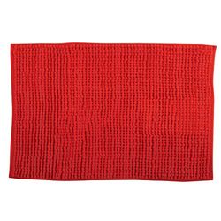 MSV Tapis de Bain Microfibre Chenille 50x80cm Rouge