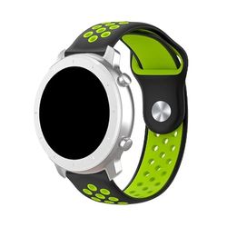 COOL SMARTPHONES & TABLETS ACCESSORIES Cinturino universale 22 mm Amazfit GTR / Stratos / Huawei / Samsung / Elite / Sunset Gomma Nero-Verde, Standard (8434847057354)