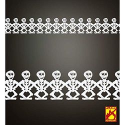 Widmann 5215T - Brandwerende skeletbanner, lengte 3 m, decoratie, horror, gothic, halloween, carnaval, themafeesten