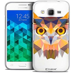 Caseink - fodral för Samsung Galaxy Core Prime (G360) [Crystal HD Polygon Series Animal - Hård - ultratunn - tryckt i Frankrike] uggla