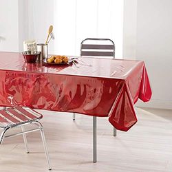 Douceur d'Intérieur Nappe 140 x 240 Uni vidro transparente 15/100E, vinil, 140 x 240 cm