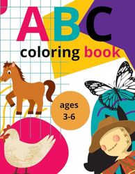 ABC-Animals-Alphabet-Coloring for kids ages 3-6: size 8.5 *11 /52 page