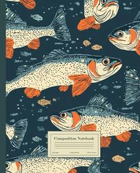 Composition Notebook College Ruled: Vintage FIsh (Baltic Cod) Illustration Journal | Cute Aesthetic For School, College, Office, Work
