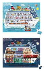 Janod - 2 Puzzles Cruise Ship - 100 And 200 Pieces - J02726