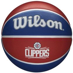Wilson NBA Team Tribute BSKT, Basketball Unisex-Adult, Rosso/Blu (Los Angeles Clippers), Misura 7