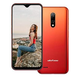 Ulefone Note 8P Smartphone zonder abonnement, Android 10, 5,5 inch waterdruppelscherm, 4G LTE mobiele telefoon, 2 GB + 16 GB, Dual SIM + SD (3 kaartsleuven, gezichtsontgrendeling, 8 MP + 2 MP + 5 MP,