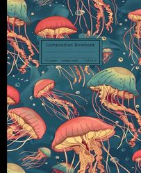 Composition Notebook Jellyfish: Vintage Botanical Illustration | Sea Life Notebook - Journal for School - Work - Office | College Ruled