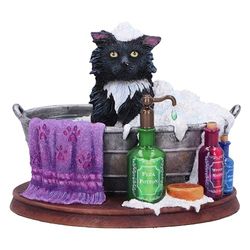 Nemesis Now Lisa Parker Figurine de Bain en résine inspirée de l'heure du Bain, décoration de Salle de Bain Chat dans la Baignoire, coulée dans la Meilleure résine, Peinte à la Main