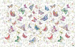 Vilber Kids Borboletas Tapete, vinil, multicolor, 75 x 120 x 0,2 cm