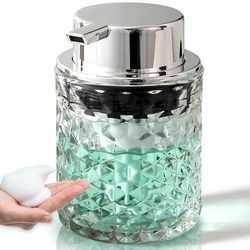 Malachi Dispensador de jabón de Manos espumoso, dispensador de jabón de baño o dispensador de loción para Cocina, dispensador de jabón de Vidrio Recargable con Bomba Grande