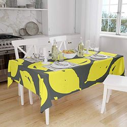Bonamaison Kitchen Decoration, Tablecloth, Neon Yellow, Fume, 140 x 160 Cm - Designed and Manufactured in Turkey