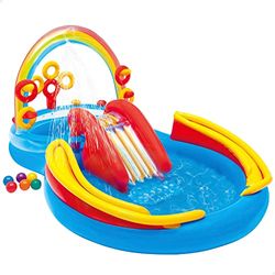 Intex 57453NP Rainbow Ring Waterspeelset, 297cm x 193cm x 135cm
