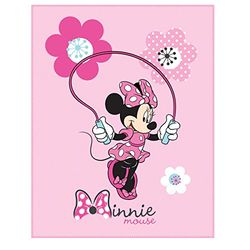 CTI, Coperta in Pile, 110 x 140 cm, e Cuscino,40 x 40 cm, Motivo: Disney Minnie