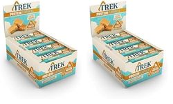 JC's Trek High Protein Flapjack Salted Caramel - Gluten Free - Plant Based - Vegan Snack - 50 g x 16 Bars (Pack of 2)