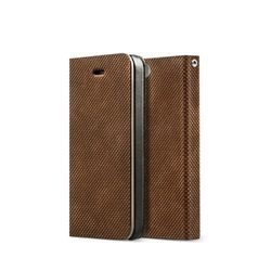 Zenus Pixel Leather Diary Case/Bag Camel voor Apple iPhone 5/5S