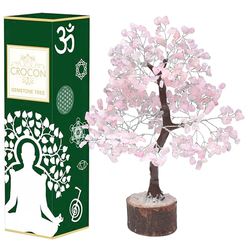 Rozenkwarts Edelsteen Levensboom Kristalboom voor genezing Feng Shui woondecoratie Geluk Gem Bonsai, Geldboom Rijkdom en welvaart Spirituele verjaardagscadeaus voor vrouwen haar maat: 10-12"