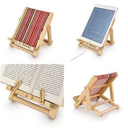 Deckchair Bookchair iPad Stand | Tablet Stand | Book Holder| Cookbook Holder | Reading Stand | Tablet and Book Rest | Fun Novelty Gift Idea for Readers, Book Lovers, Cooks | Reading Cooking at Home
