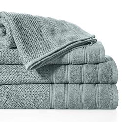 Design91 - Asciugamano in Spugna, 100% Cotone, 70 x 140 cm, Colore: Menta