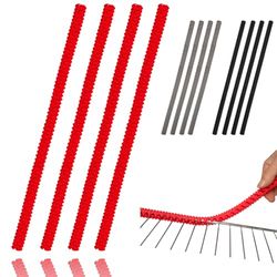 Set di 4 protezioni per forni in silicone, resistenti al calore, 35,6 cm, protezione per il bordo del forno, protegge da ustioni e cicatrici (rosso)