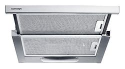 Concept OPV 3260 Built-under cooker hood 320m³/h Plata - Campanas extractoras (320 m³/h, Canalizado/Recirculación, 57 dB, 58 dB, 65 cm, 75 cm)