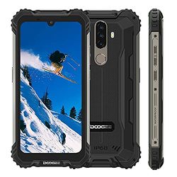 DOOGEE Móvil Libre Resistente S58 Pro, Android 10 IP68 Telefono Antigolpes, 5180mAh Batería,6GB +64GB, Pantalla 5.71, 16MP+16MP, NFC, GPS, Dual SIM 4G, Negro