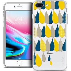 Caseink - fodral för Apple iPhone 8 Plus (5,5) [Crystal Gel HD Collection Petits Grains® Design 3 Regndroppar - mjuk - ultratunn - tryckt i Frankrike]