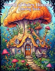 World of Fairy Houses: Coloring Book for kids and adults ages 8 to adult