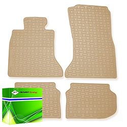 akhan ATDK0352 Custom-Fit Rubber Car Mats, Beige