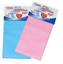 TITTEX Paño de microfibra para cristales y acero, 50 x 50 cm, limpieza impecable sin rayas, ideal para ventanas, espejos, placas de cocción de acero, pantallas de TV y PC, superficies de baño y