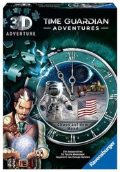 Ravensburger 3D Adventure 11539 TIME GUARDIAN ADVENTURES – Caos sulla luna – Escape Room gioco da 1 a 4 giocatori – Puzzle cooperativo 3D Adventure – Gioco unico per eventi a partire dai 12 anni in su