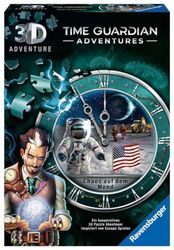 Ravensburger 3D Adventure 11539 TIME GUARDIAN ADVENTURES - Caos en la luna - Juego de sala de escape, para 1 a 4 jugadores - Puzzle 3D cooperativo aventura - Juego de eventos único a partir de 12 años