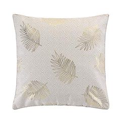 Douceur d'Interiör kudde passpoal 60 x 60 cm polyester tryck metallic Sunny Gold