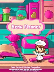 Menu Planner: 8.25 x 11, 80 sheets/160 pages