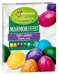 Heitmann Eierfarben - Marble effect - 6 liquid egg colours, yellow, red, purple, green, orange, blue,30 Milliliters,1017216